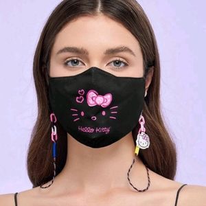 Hello Kitty Face Mask w Chain
